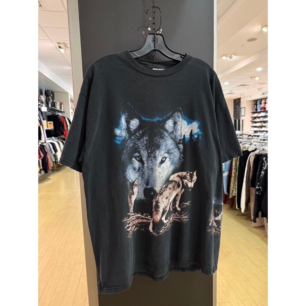 90s All Over Print Wolf Vintage AOP TNT Animal Nature Tee Shirt